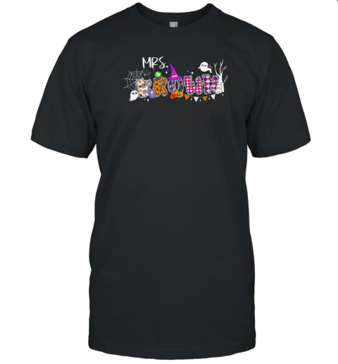 Personalized Name Happy Halloween Teacher T Shirt