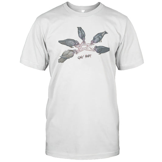 Pigeon Pentagram Girls Night Shirt