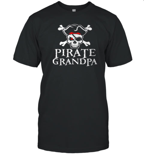 Pirate Grandpa Skull Crossbones Halloween T Shirt