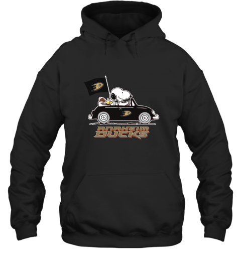 The Snoopy And Woodstock Ride The Aheim Ducks Car Hoodie
