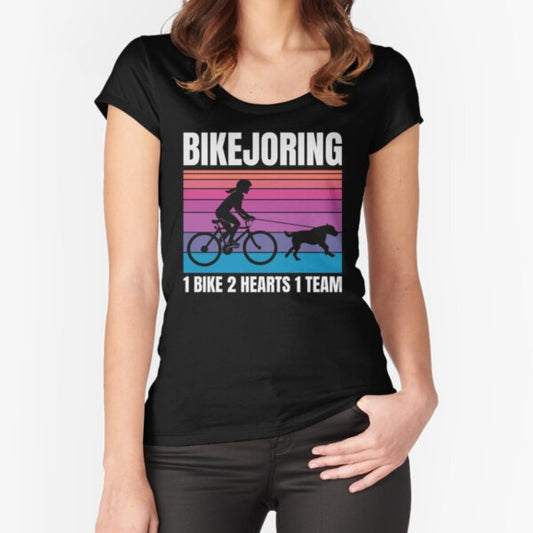 Bikejoring Fitted Scoop T-Shirt for Sale by TashaVector