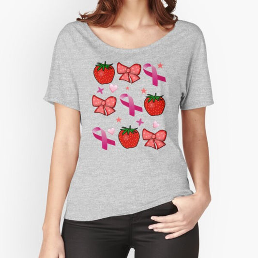 Coquette Strawberry and Ribbons Relaxed Fit T-Shirt for Sale by Graphroad