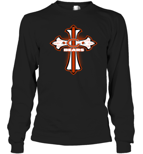 The Green Crusader Cross Chicago Bears Long Sleeve T Shirt