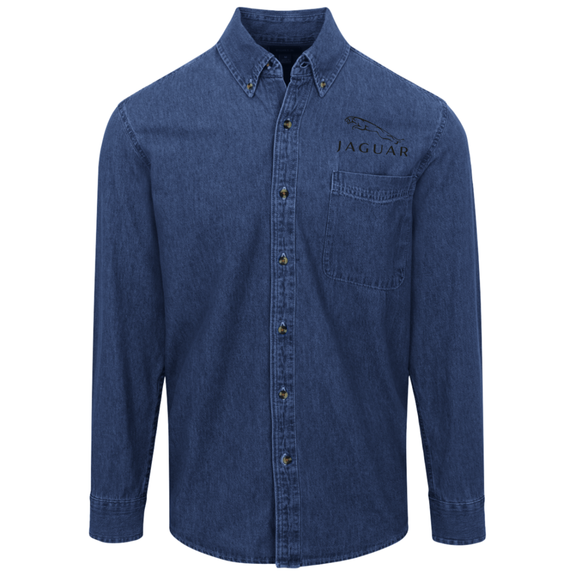 Jaguar Logo Button Denim Shirt For Men And Women