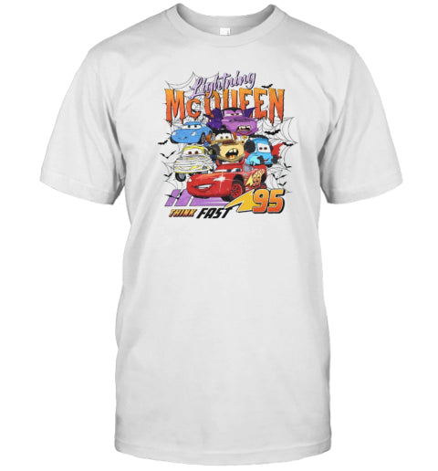 Retro Lightning Mcqueen Halloween Disney Cars Halloween Pixar Cars T Shirt