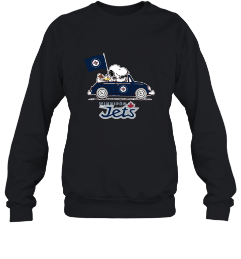 The Snoopy And Woodstock Ride The Winnipeg Jets Car Sweatshirt