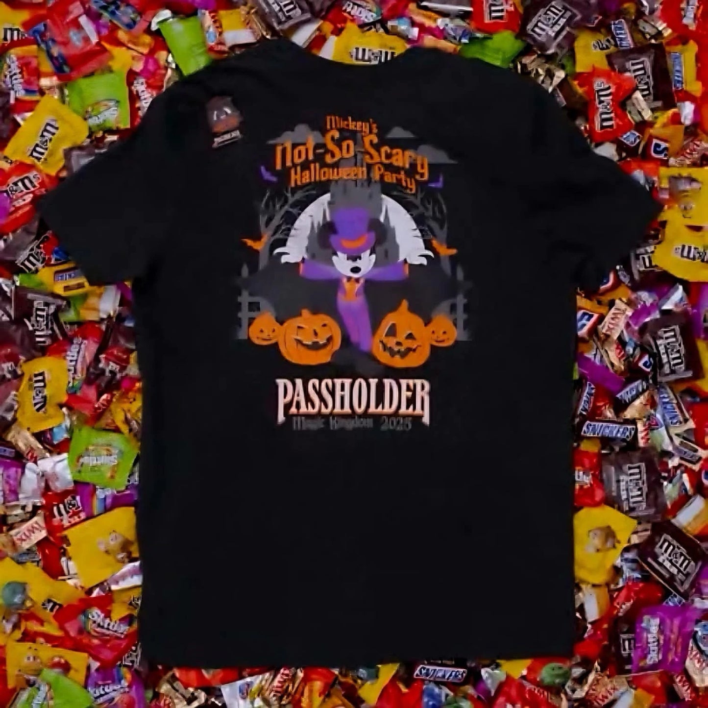 2025 Disney Mickey‚Äôs Not So Scary Halloween Party Passholder Adult T shirt Xl