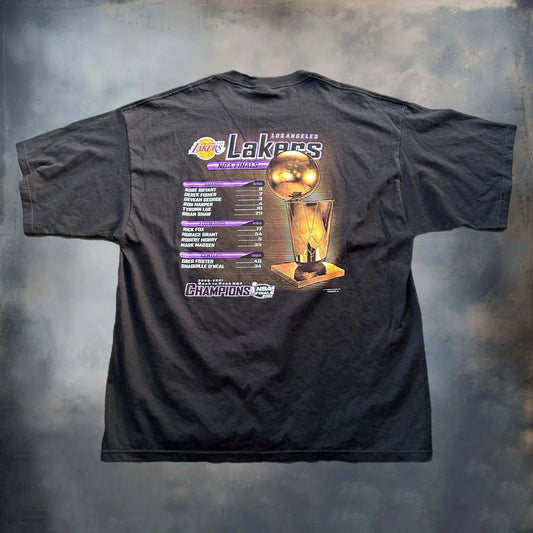 Vintage Lakers Nba Finals 2001 Back To Back Ring Champions Shirt Small Xxl Nba | Trendy Graphic Tee | Casual Unisex T-shirt