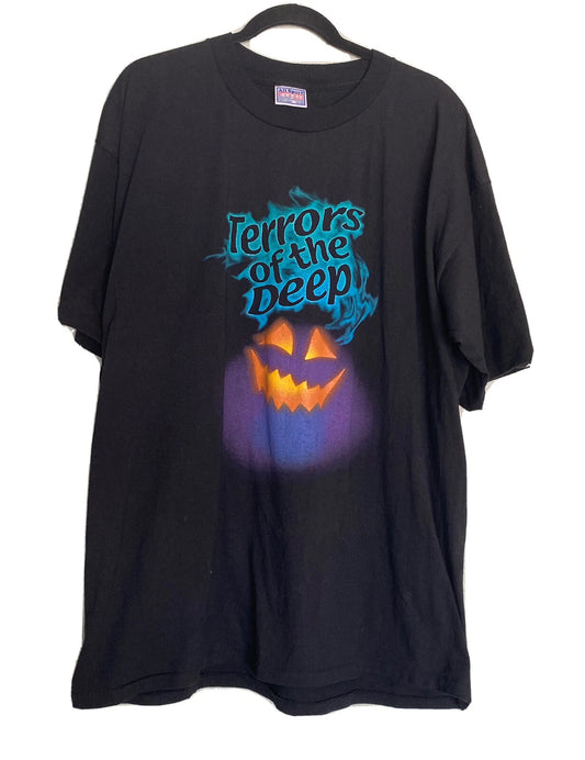 Vintage All Sports Terrors Of The Deep Black Shirt Xxl Single Stitch