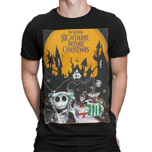 Tim Burtons Nightmare Before Christmas Movie Unisex Graphic Tee Holiday T-shirt