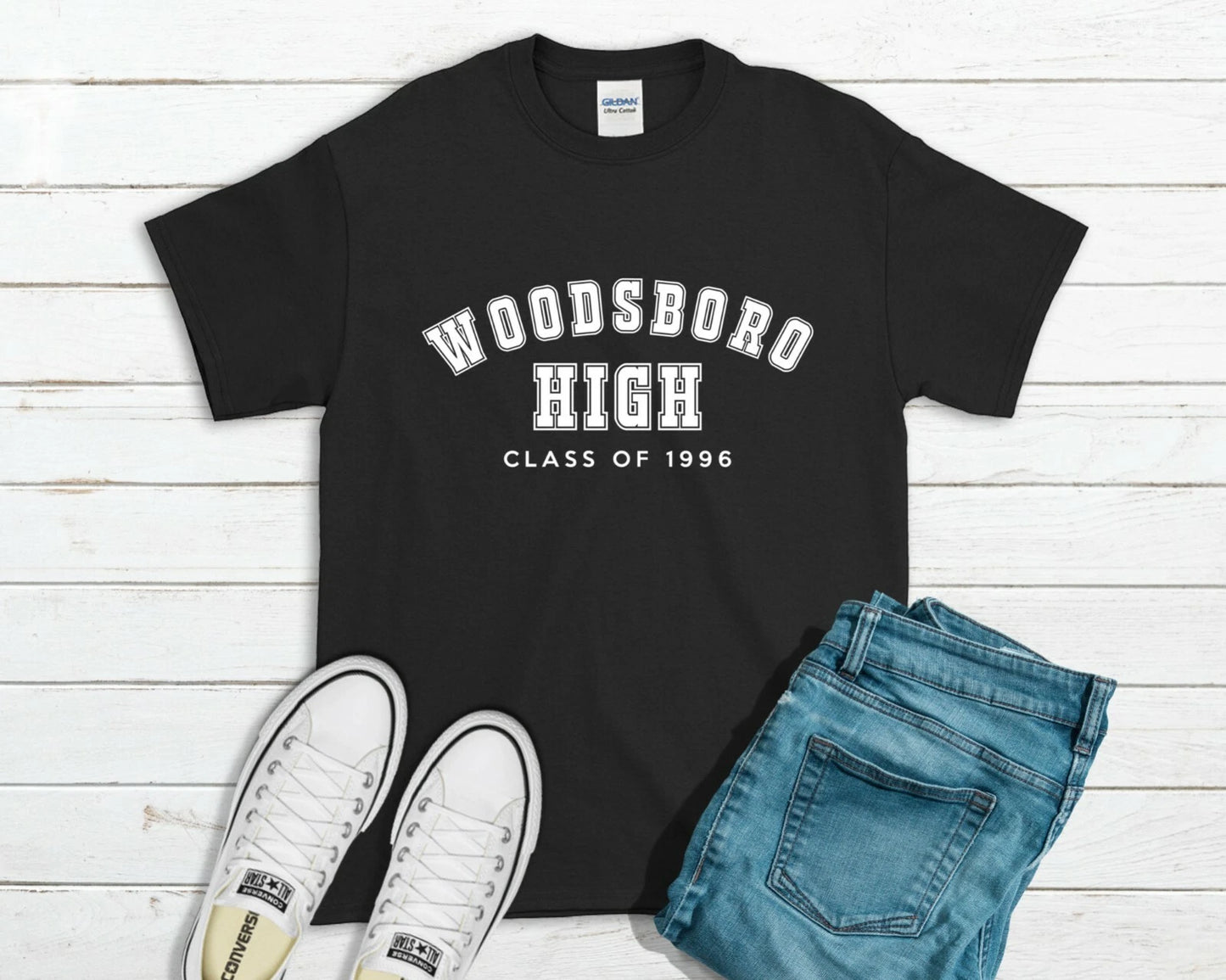 Woodsboro High Class Of 1996 T-shirt - Halloween Scream Spooky Tee Top Gift