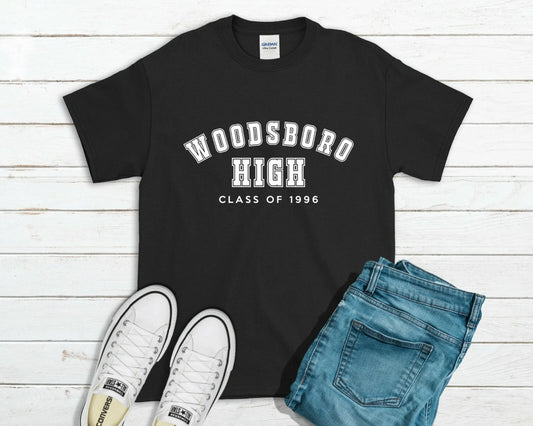 Woodsboro High Class Of 1996 T-shirt - Halloween Scream Spooky Tee Top Gift