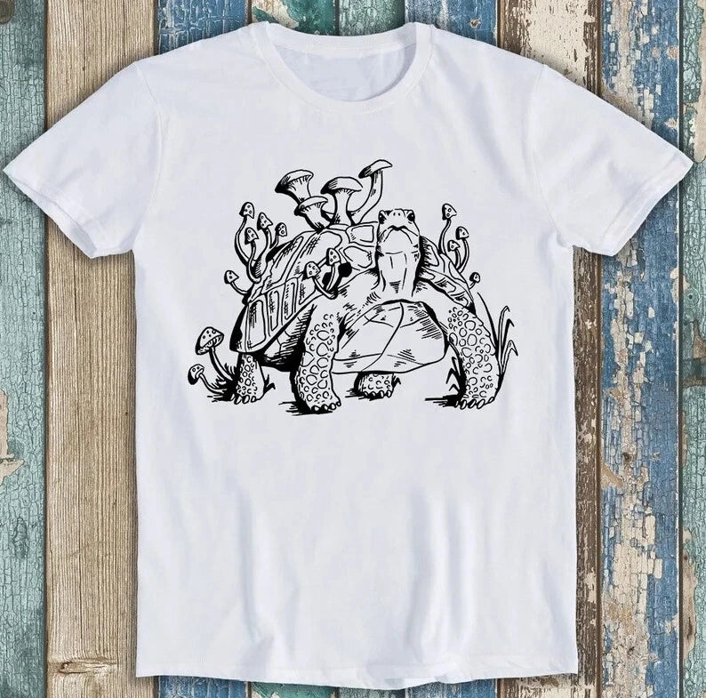 Tortoise Mushrooms Nature Mycology Best Seller Funny Gift Tee T Shirt M1580