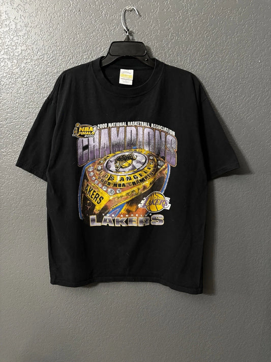 Men Vintage 2000 Nba Finals Champions La Lakers T-shirt Lee Sport Size Xl | Trendy Graphic Tee | Casual Unisex T-shirt