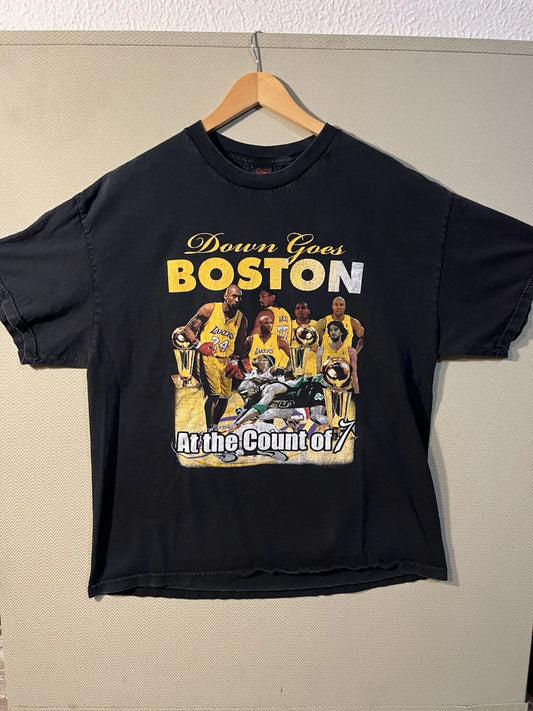 Vintage 2010 Los Angeles Lakers Nba Champions Boxing Celtic Shirt Xl Kobe Rare | Trendy Graphic Tee | Casual Unisex T-shirt