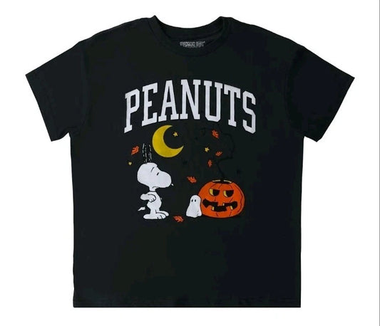 New Halloween Peanuts Tee 2025 Snoopy Great Pumpkin T shirt Size L Unisex Adult