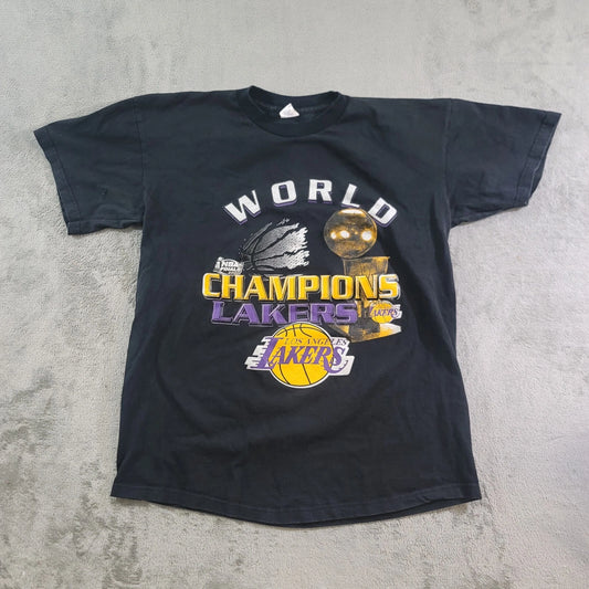 Lakers Champions T-shirt Mens Size Xl Black Short Sleeve Nba Finals 2000's Kobe | Trendy Graphic Tee | Casual Unisex T-shirt