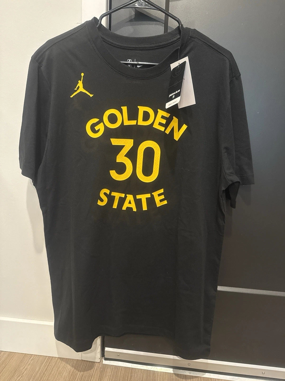 Stephen Curry 30 Golden State Warriors Jordan Brand Nba T-shirt Black Large | Trendy Graphic Tee | Casual Unisex T-shirt