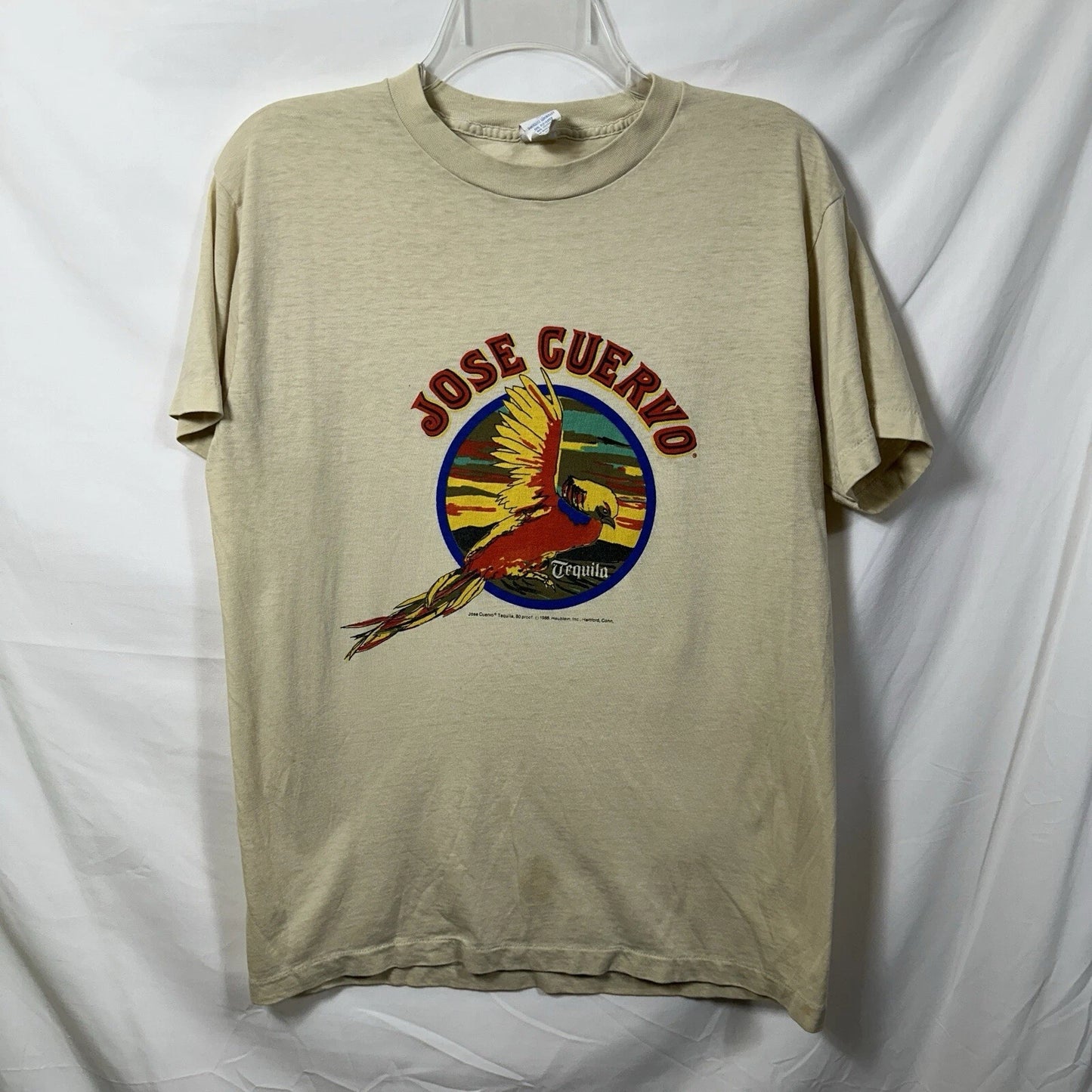 Vintage Jose Cuervo Tequila Single Stitch T-shirt Lightweight Thin Tee 1985 Xl