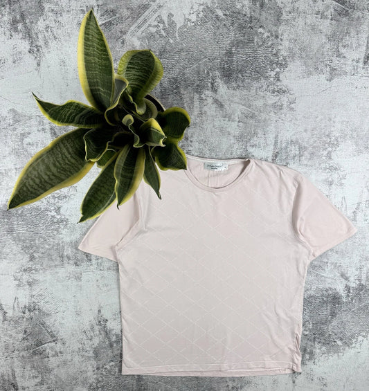 Vintage Yves Saint Laurent Full Monogram Ysl Pink Rose Jersey T Shirt Tee Shirt