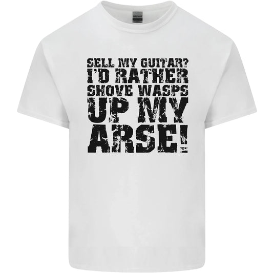 Sell My Guitar Guitarist Acoustic Funny Mens Cotton Tshirt Tee Top T-Shirt | Comfort-Fit Style | Perfect For Daily Wear