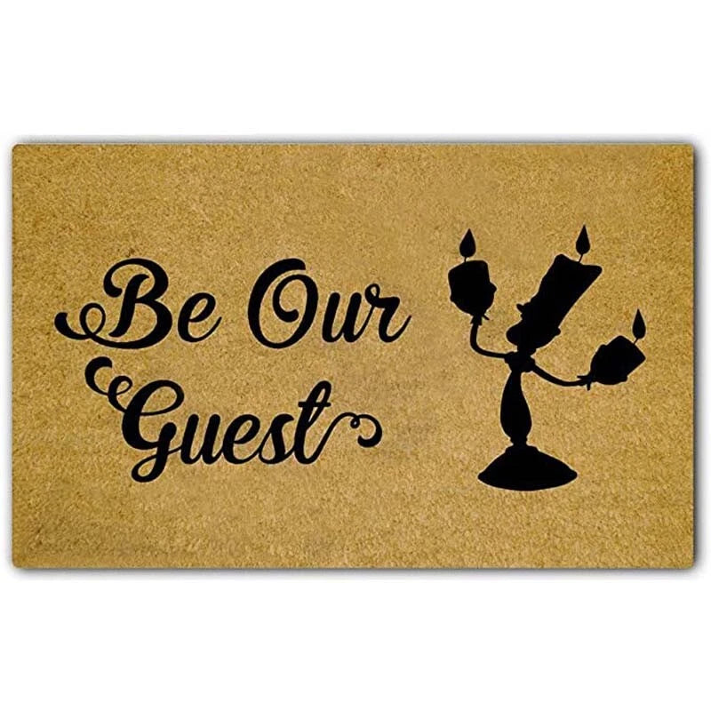 Fabric Home Non Slip Door Mat Be Our Guest Funny Doormat Outdoor Rug Entrance