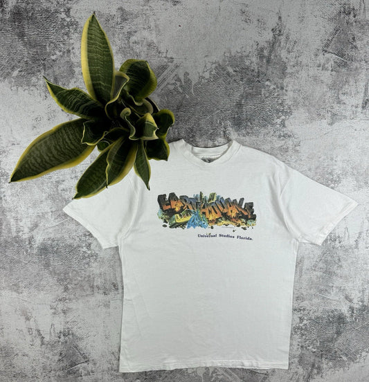 Vintage 80s 90s Earthquake Universal Studios 1990 Winterland Hanes T Shirt Tee