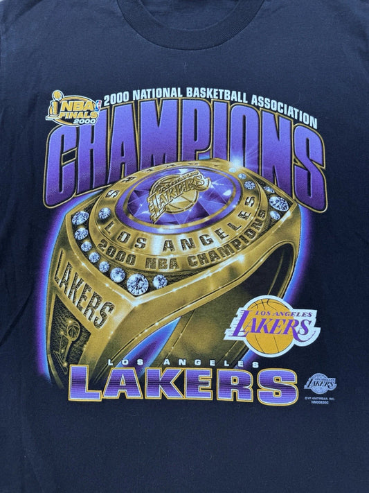 Los Angeles Lakers Nba Finals Champions 2000 Vintage Shirt Black Vtg | Trendy Graphic Tee | Casual Unisex T-shirt