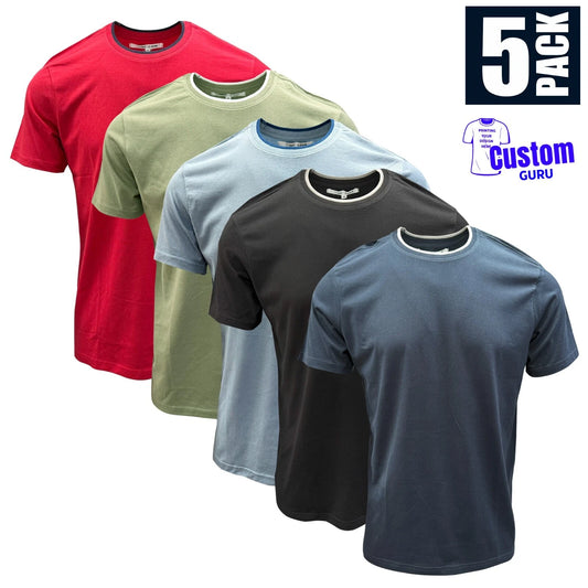 Men`s T shirt Cotton 100% 3 Pack 5 Pack Heavy Blend Solid Tshirt Premium Quality