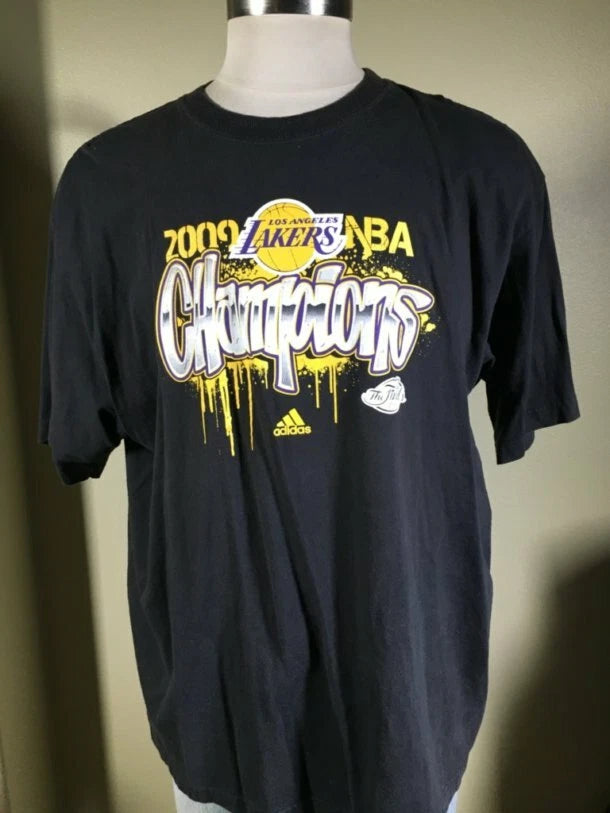 Adidas Los Angeles Lakers Kobe 2009 Nba Finals Champions Black T-shirt Men's 2xl | Trendy Graphic Tee | Casual Unisex T-shirt