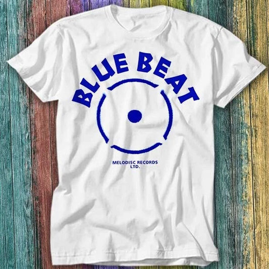 Blue Beat Records R&amp;b Ska Music Label Vinyl Vintage T Shirt Top Tee 357