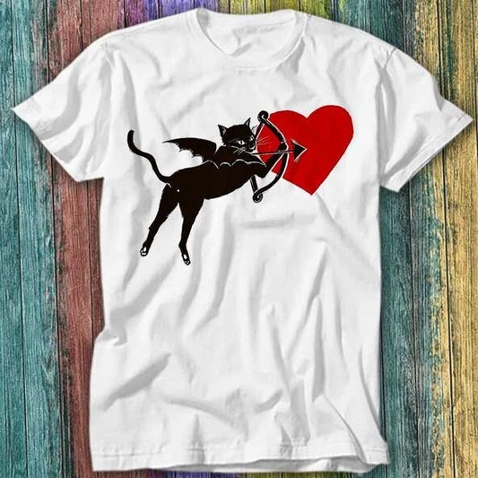 Valentine Bat Cat Eros Ancient Greek God Of Love T Shirt Top Tee 611