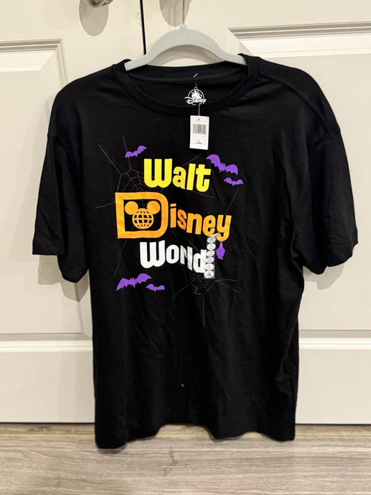 Disney Parks 2025 Halloween Walt Disney World T Shirt Large Mickey Mouse Black