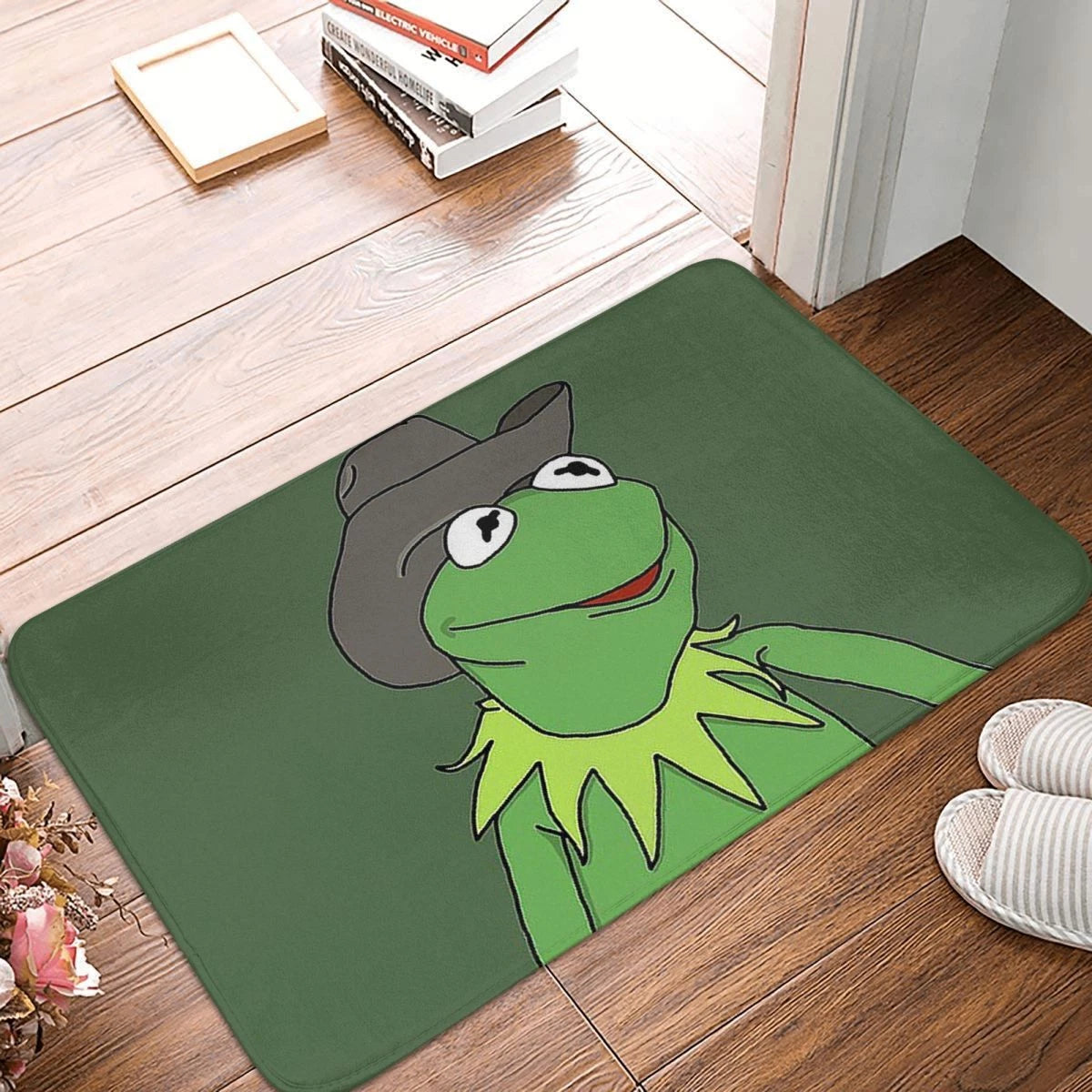 Frog Froggie Funny Interesting Anti-slip Doormat Bath Mat Kermit Balcony Carpet