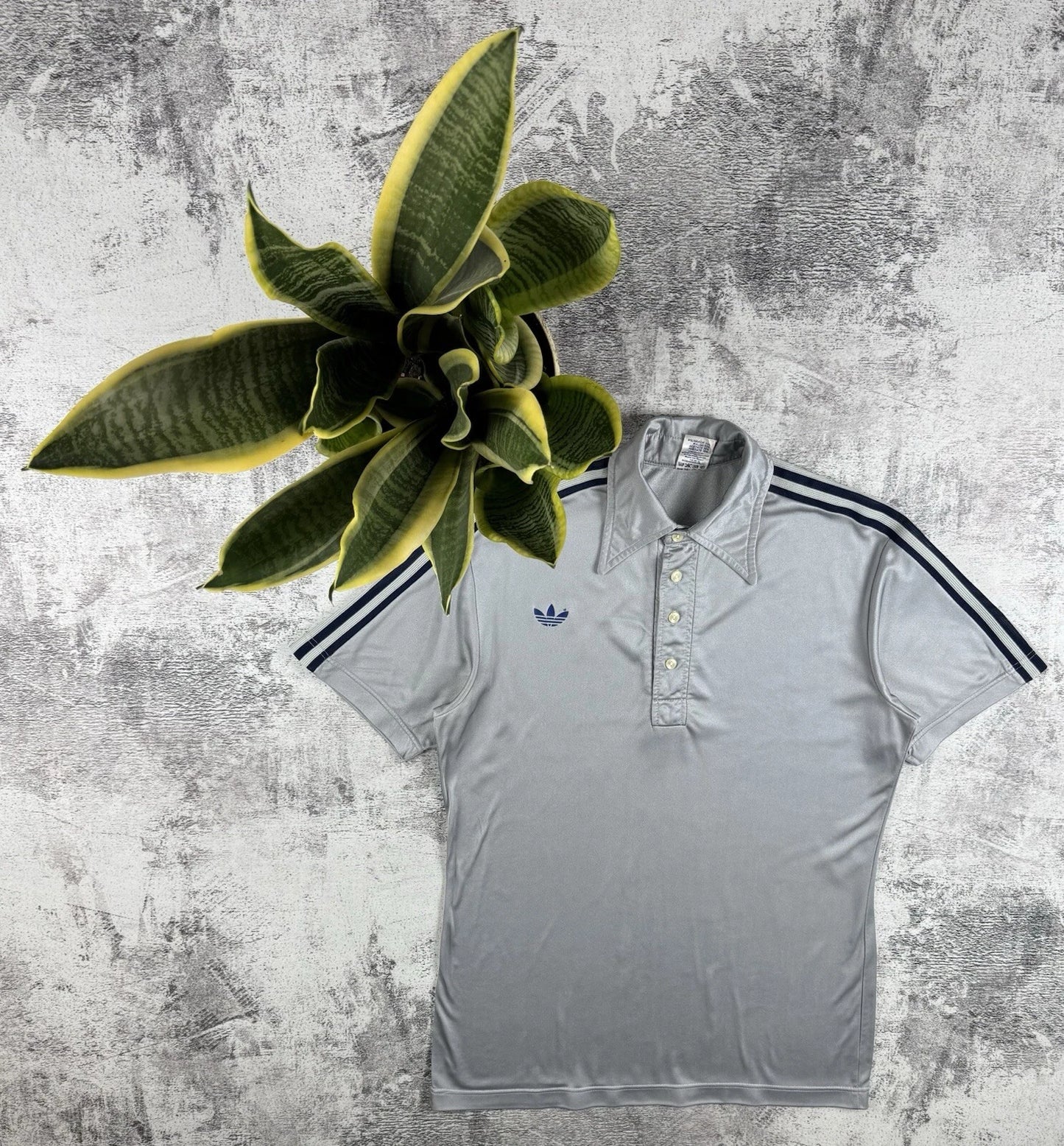 Vintage Rare Adidas Ventex Made In France 70s - 80s Grey Jersey T Shirt Tee