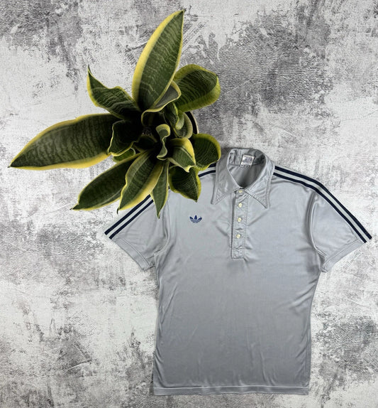 Vintage Rare Adidas Ventex Made In France 70s - 80s Grey Jersey T Shirt Tee