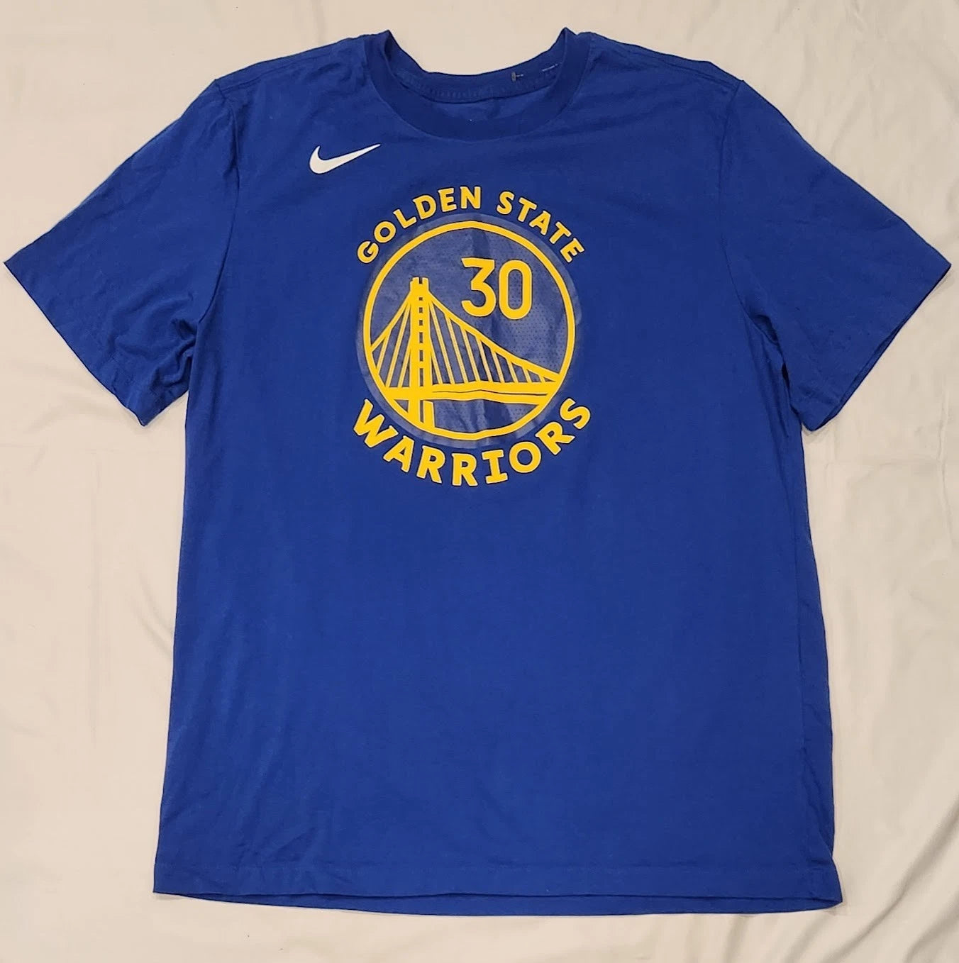 Nike Golden State Warriors Steph Curry Blue T-shirt Adult Xl Men's L Nba | Trendy Graphic Tee | Casual Unisex T-shirt