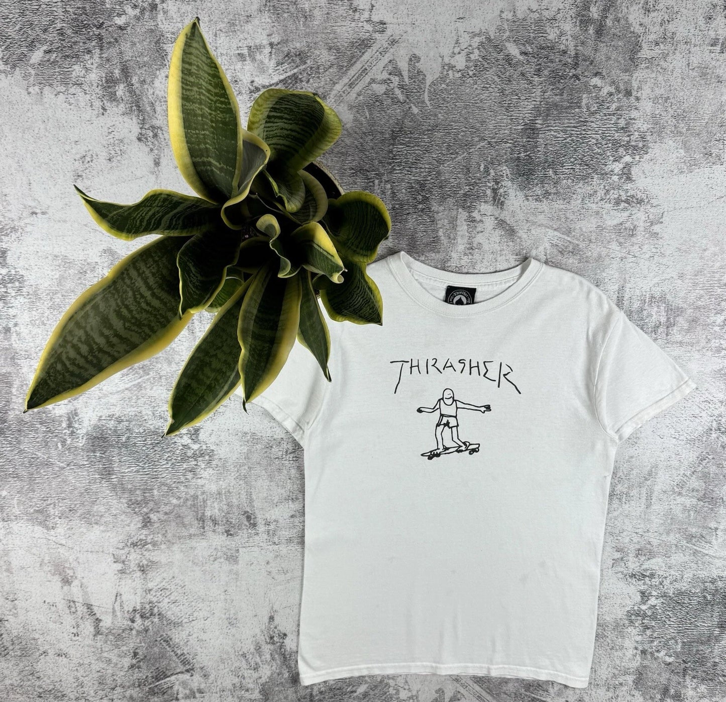 Thrasher Skateboarding Gonz Graphic Print Rap Y2k Baggy Relaxed T Shirt Tee