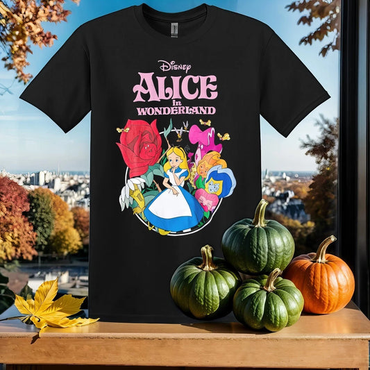 Vintage Alice In Wonderland T-shirt T Shirt Men Women Unisex Tshirt Sy812