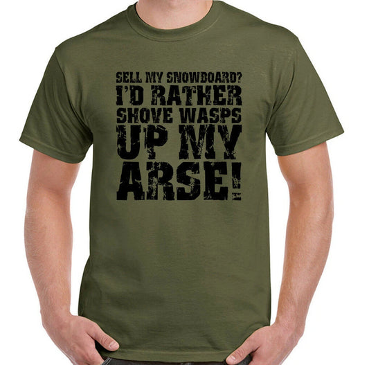Snowboarding Tshirt Mens Funny Snowboard Tee Top Unisex Sell My T-Shirt | High-Quality Print | Perfect For Daily Wear