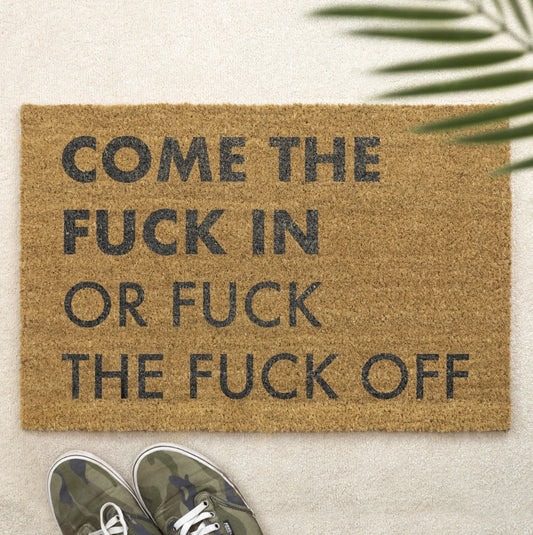 Brush Door Mat Printed Mat First Home Couple's Gift Family F**k Off Insult Funny