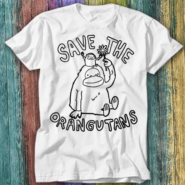 Save The Orangutan Homage Monkey Jungle T Shirt Top Tee 297
