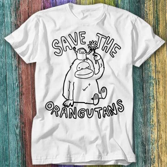Save The Orangutan Homage Monkey Jungle T Shirt Top Tee 297