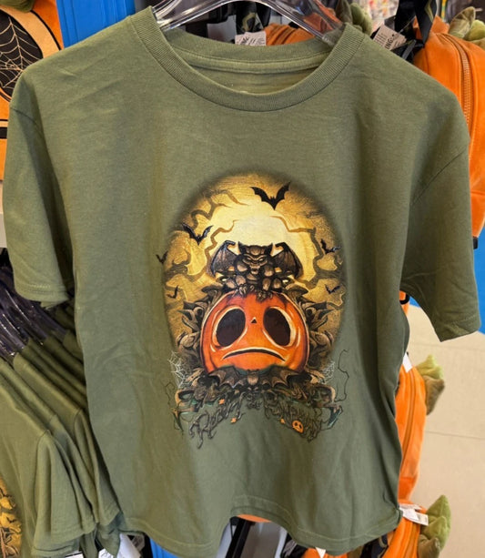Universal Halloween Horror Nights 2025 Hhn Lil Boo Pumpkin Youth Green T shirt
