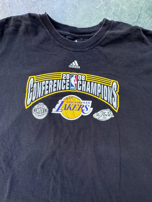 Adidas 2008 Nba Conference Champions Los Angeles Lakers Men's T-shirt Size 2xl | Trendy Graphic Tee | Casual Unisex T-shirt