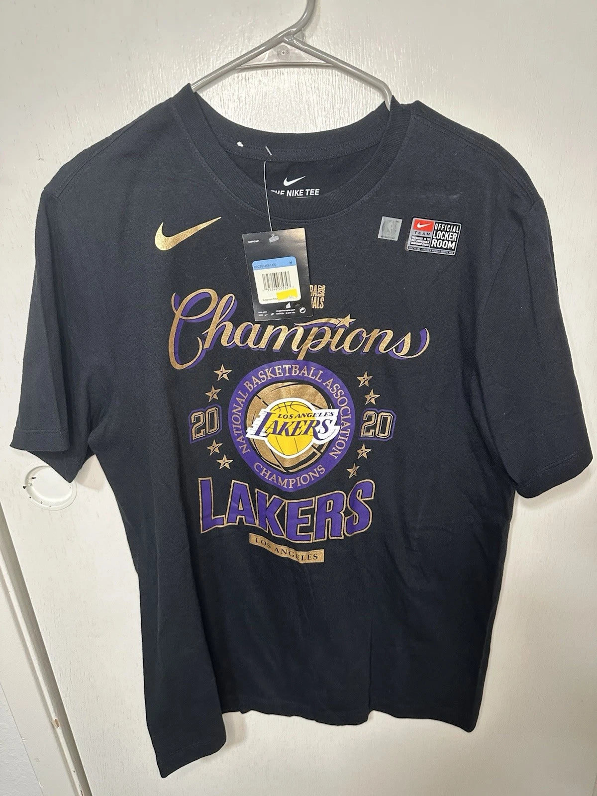 Nike Los Angeles Lakers Shirt Adult Medium Black 2020 Nba Champions Finals | Trendy Graphic Tee | Casual Unisex T-shirt