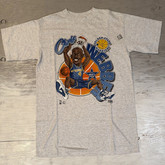 New Vintage 90s Nba Salem Golden State Warriors Chris Webber 1 Draft Shirt Sz M | Trendy Graphic Tee | Casual Unisex T-shirt