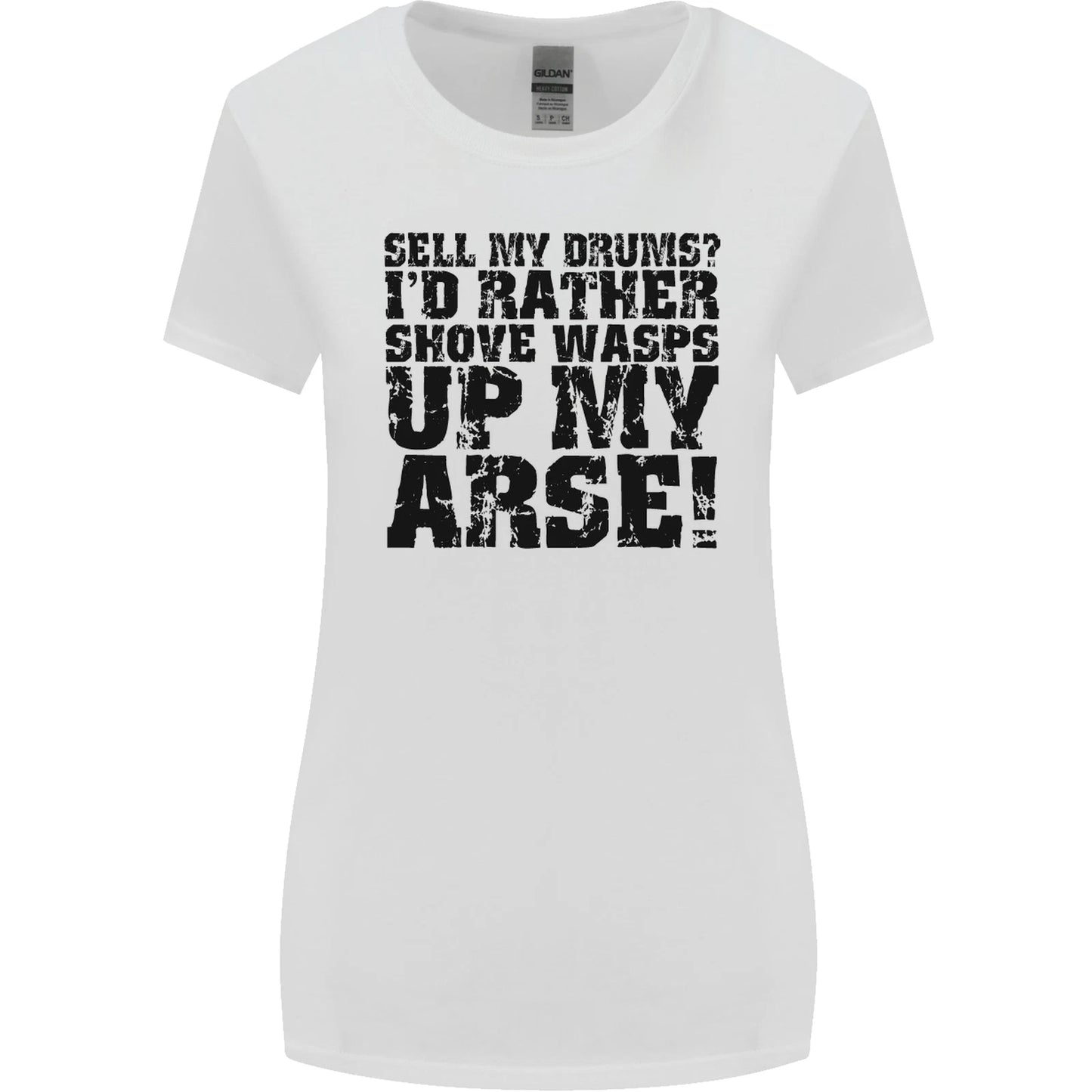 Sell My Drums Drums Drummer Drumming Womens Wider Cut Tshirt T-Shirt | Top Trending Design | Must-Have For Collectors