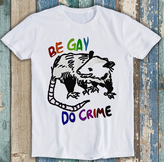 Be Gay Do Crime Opossum Best Seller Funny Meme Top Gift Tee T Shirt M1539