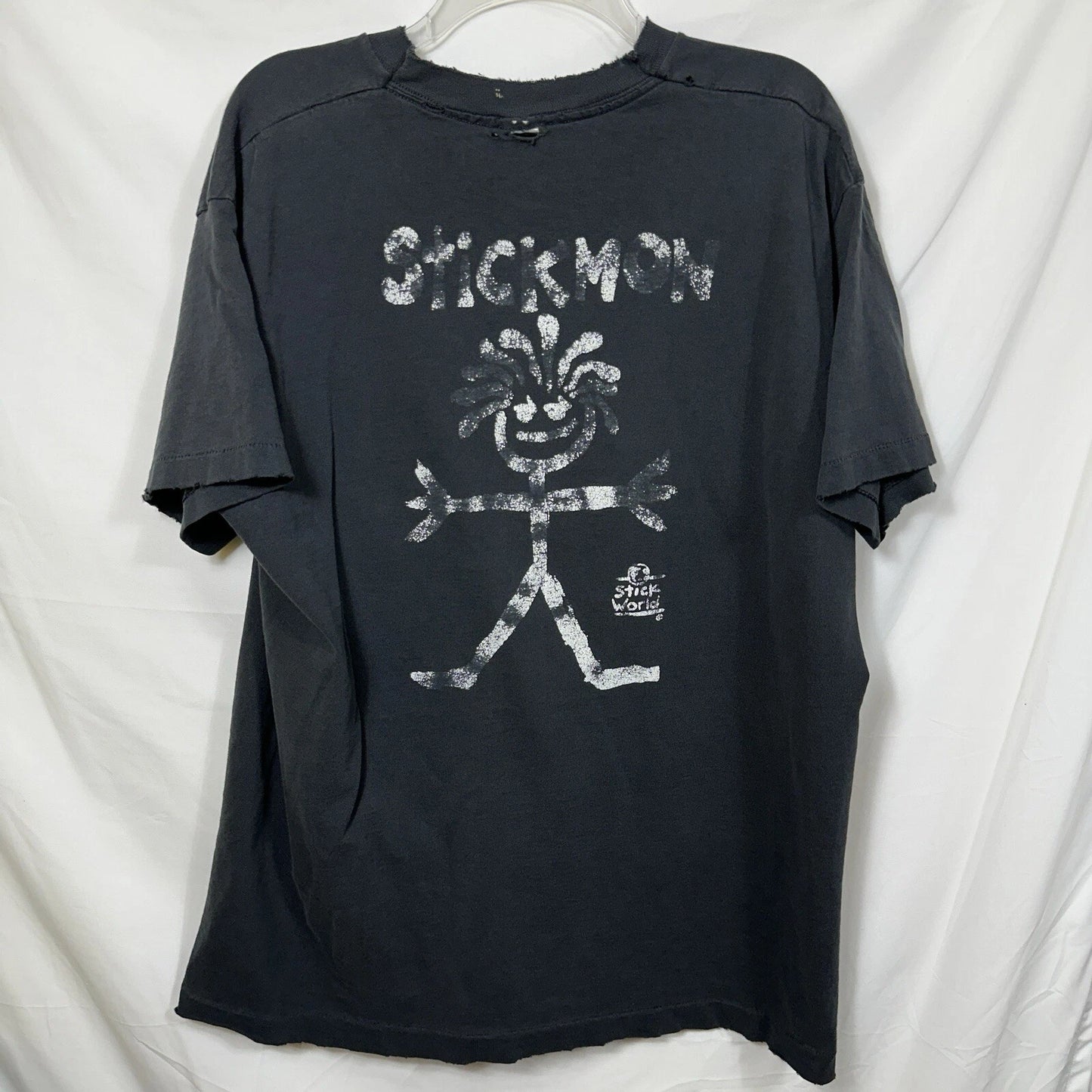 Vtg Distressed Stick World Stickmon Rasta Single Stitch T-shirt Xl Y2k Tee 420